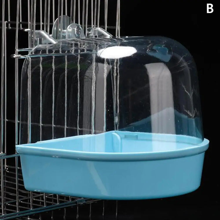 Hanging Bird Bath Box | Parakeet Shower Cage Bath | Bird Bathtub for Canary, Cockatiel, Budgerigar, Small Parrots