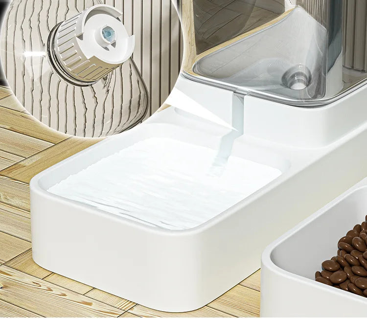 Automatic Cat Feeder & Water Dispenser | Gravity Pet Food Container | 3.8L BPA-Free Plastic Feeder for Cats & Dogs | No Power Needed