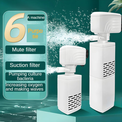 Six-in-One Aquarium Filter Pump with Oxygenation & Water Circulation – WP Series