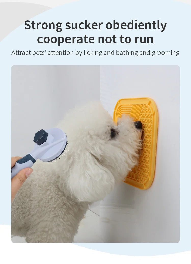 Silicone Pet Licking Mat for Cats/Dogs | Anti-Choking Slow Food Bowl | Bath Distraction Plate | Pet Supplies Cutlery