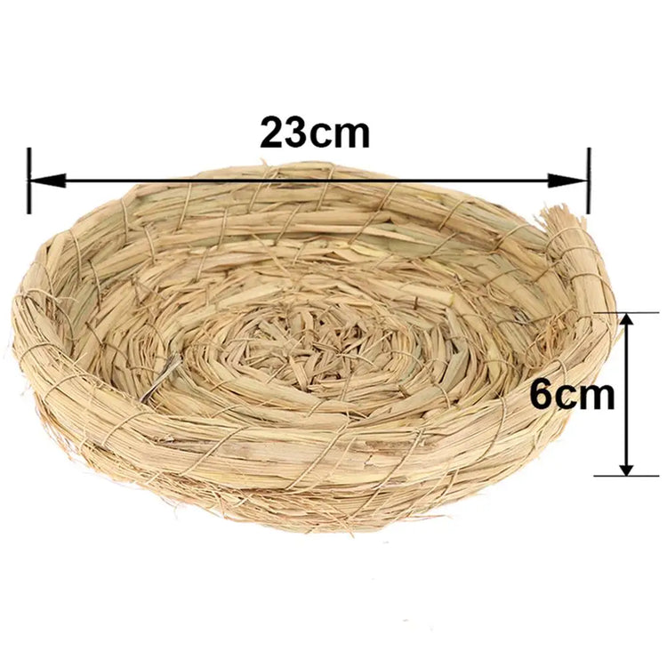 Natural Handmade Straw Bird Nest – Parrot & Pigeon House | Cozy Cage Bedroom for Small Birds & Pets