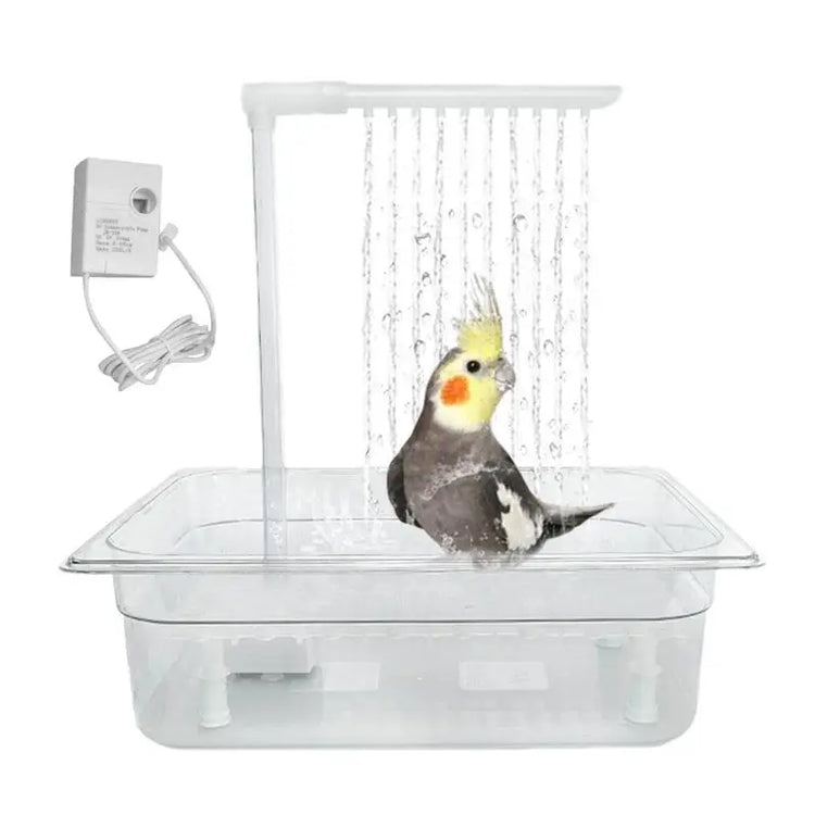 Bird automatic Bathing Tub | Small Parrot Bowls / Multipurpose Small Bathtub Bowl - Cage USB Bird Shower Fountain For Parakeets