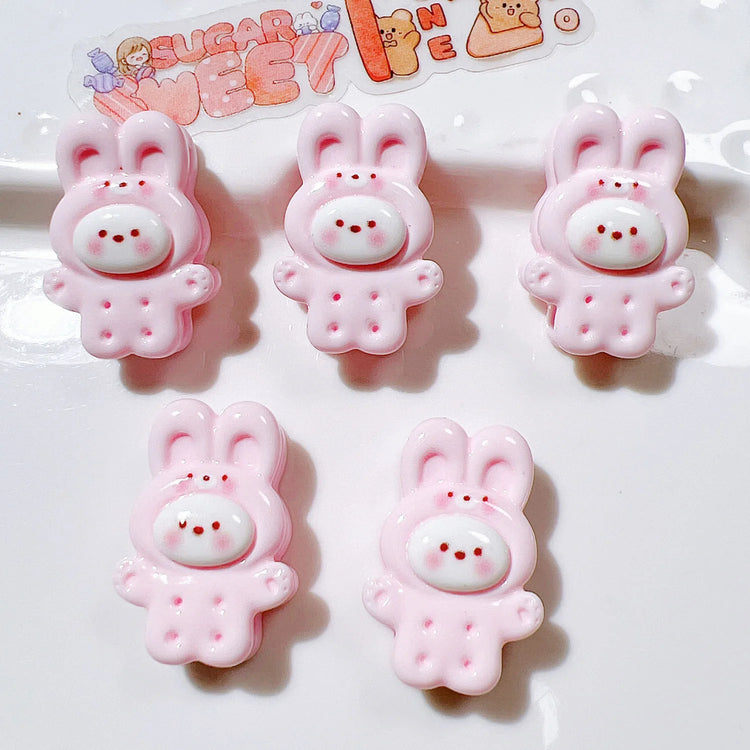 10Pcs New Cute Resin Cartoon Bowtie Cat | Flat Back Parts - Embellishments for Hair Bows | Accessories for DIY Crafts