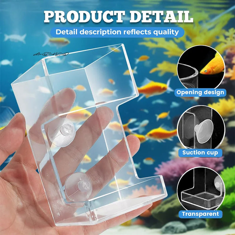 Fish Feeder for Aquarium – Acrylic Feeding Tube with Suction Cup