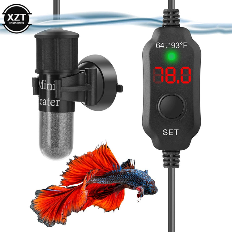 USB Mini Aquarium Heater – Adjustable 18–34°C, Submersible 10W Heating Rod for Small Fish Tanks (2L)