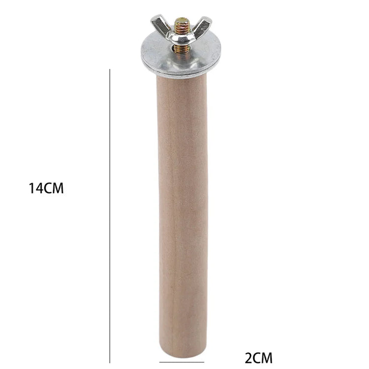 Parrot Perch Stand | Wood Hanging Rack Toy for Bird Cage