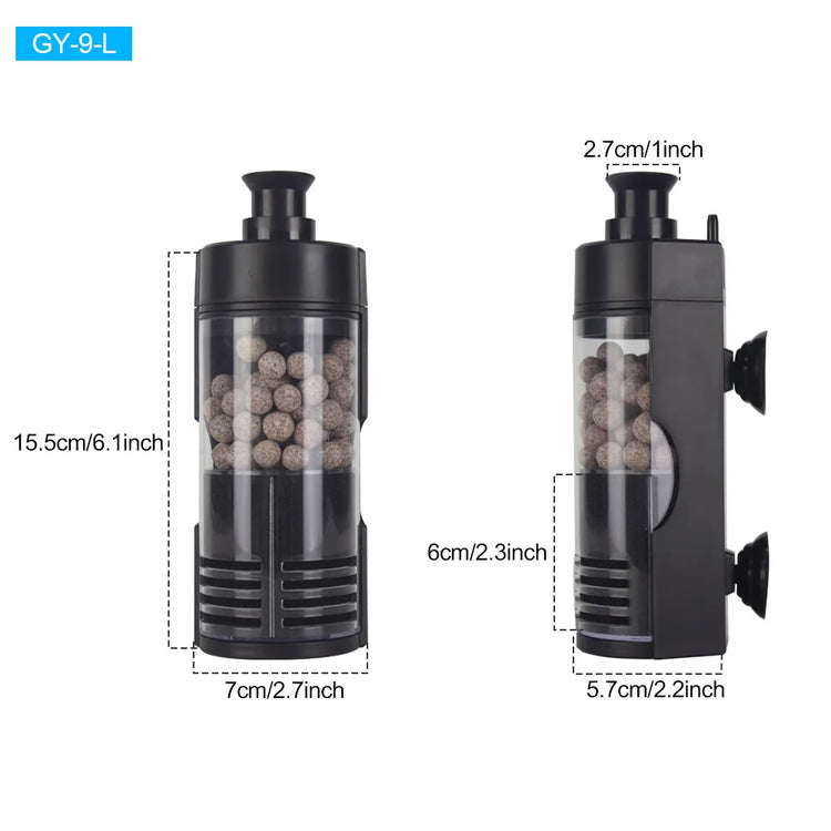 Fish Tank Air Pump Multifunctional Biochemical Sponge Filters Small Aquariums Filtration Reduces The Number of Water Changes