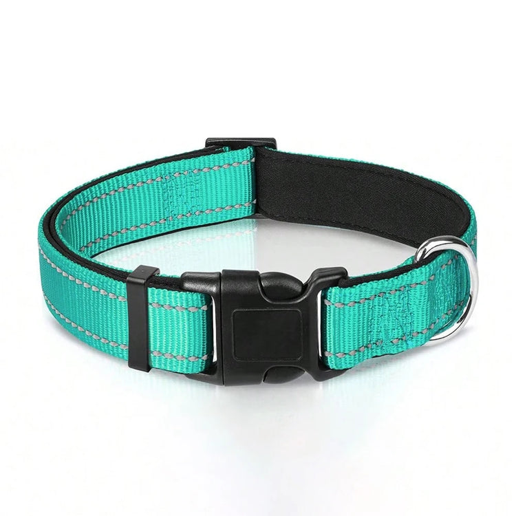 Reflective Soft Padded Dog Collar – Adjustable & Breathable Safety Collar for Small, Medium & Large Dogs
