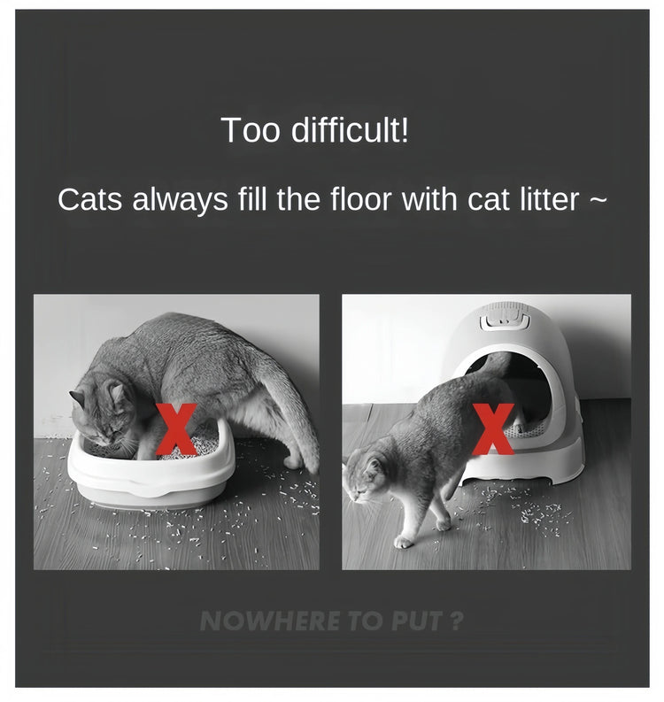 Cat Litter Mat | Non-Slip Pet Litter Box Filter Pad | Double Layer Waterproof Cat Mat | Wear-Resistant Pet Cleaning Supplies