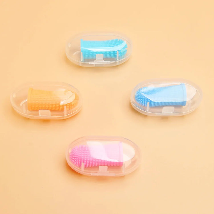 Pet Finger Toothbrush | Oral Cleaning for Cats & Dogs | Silicone Bristle Toothbrush | Dental Care Cleaning Products