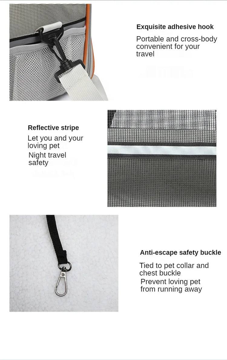 Crossbody Dog Bag – Pet Backpack | Multipurpose Solid Color Shoulder Carrier - Cats/Dogs | Breathable, Portable & Travel-Friendly