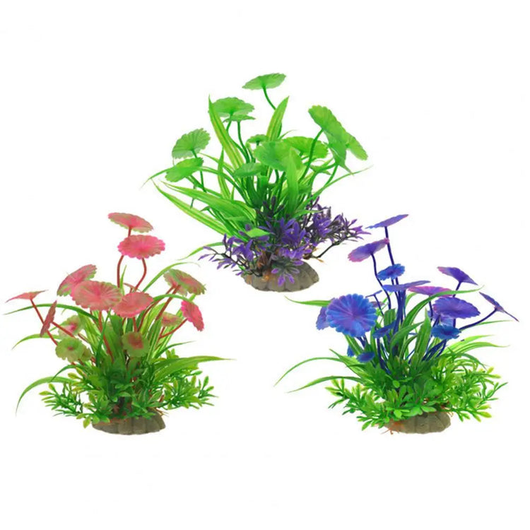 Artificial Aquatic Plant – Fade-Resistant Plastic Decor for Fish & Reptile Tanks