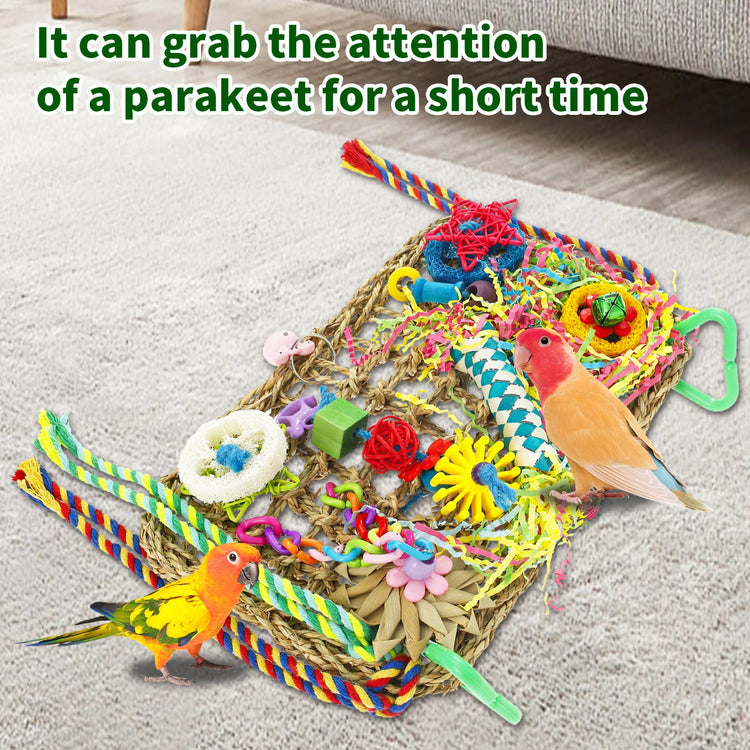 Bird Toys | Handmade Bird Foraging Toys | Fun Parakeet Toys | Portable Foraging Toy | Parrot Chewing Toy | Bird Parrot Toy 1x7.9