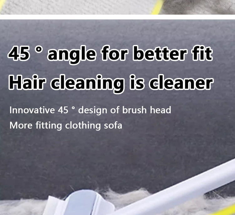 Multifunctional Pet Hair Remover Brush | Long Handle Fur Cleaner for Carpet, Sofa & Clothes | Manual Cat/Dog Hair Cleaning Tool