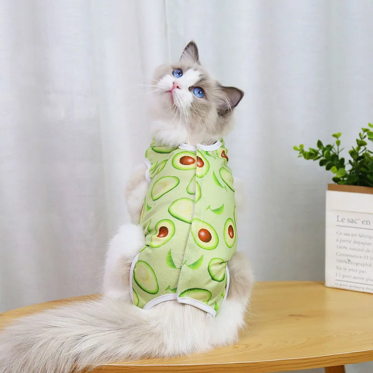Post-Surgery Sterilization Suit for Female Cats | Anti-Licking Recovery Vest | Weaning Suit