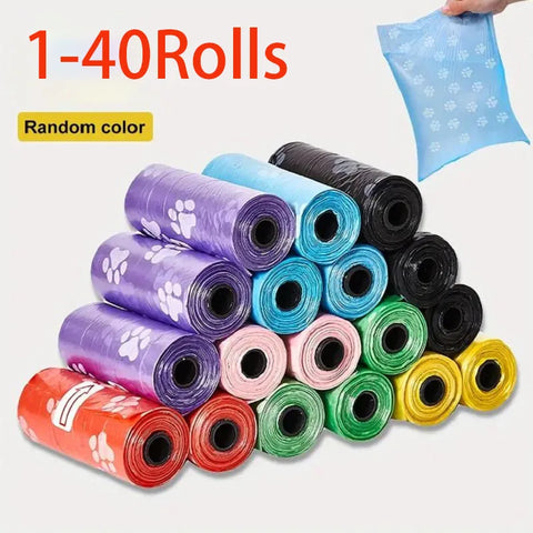 Biodegradable Dog Poop Bags – 15 Bags Per Roll, Eco-Friendly Pet Waste Disposal Bags for Dogs and Cats