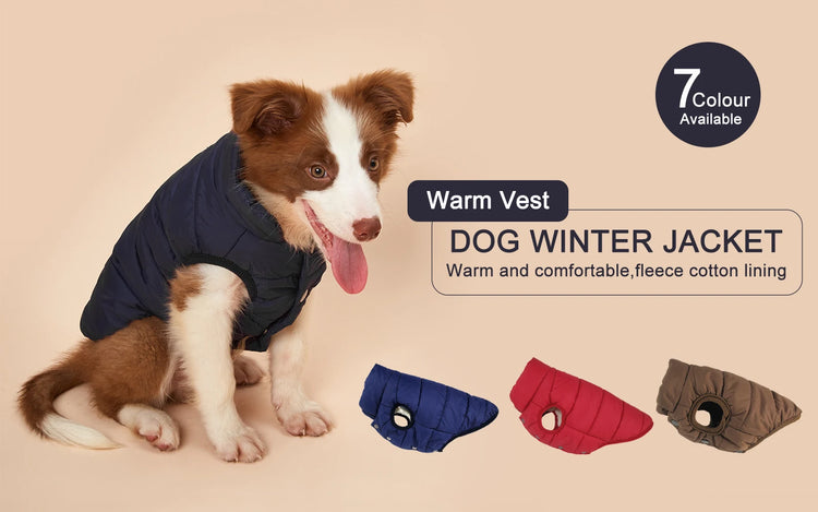 Winter Dog Clothes | Outdoor Cold-Proof Warm Dog Jacket with Fleece Cotton Lining | Chihuahua, French Bulldog, Puppy Clothing Coat