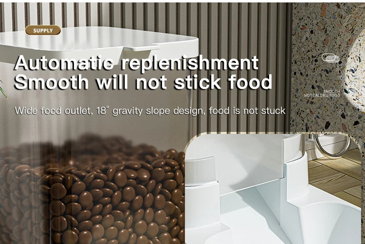 Automatic Cat Feeder & Water Dispenser | Gravity Pet Food Container | 3.8L BPA-Free Plastic Feeder for Cats & Dogs | No Power Needed