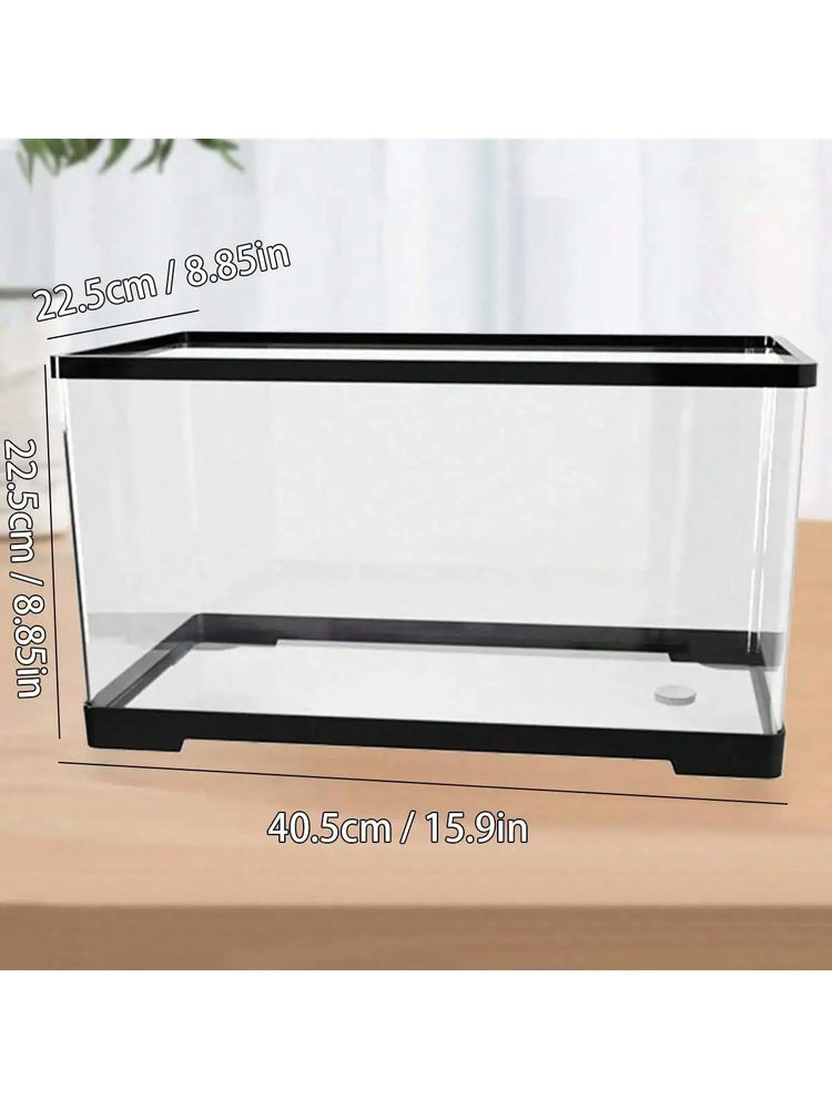 Small fish tank, home desktop, living room, small TV cabinet next to ultra white ecological filter, deep water turtle tank, turt