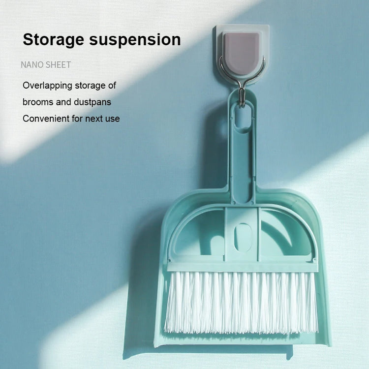 Blue Mini Desktop Cleaning Brush | Pet Mini Broom Set | Dog/Cat Cleaning & Disinfection | Household Cleaning Products