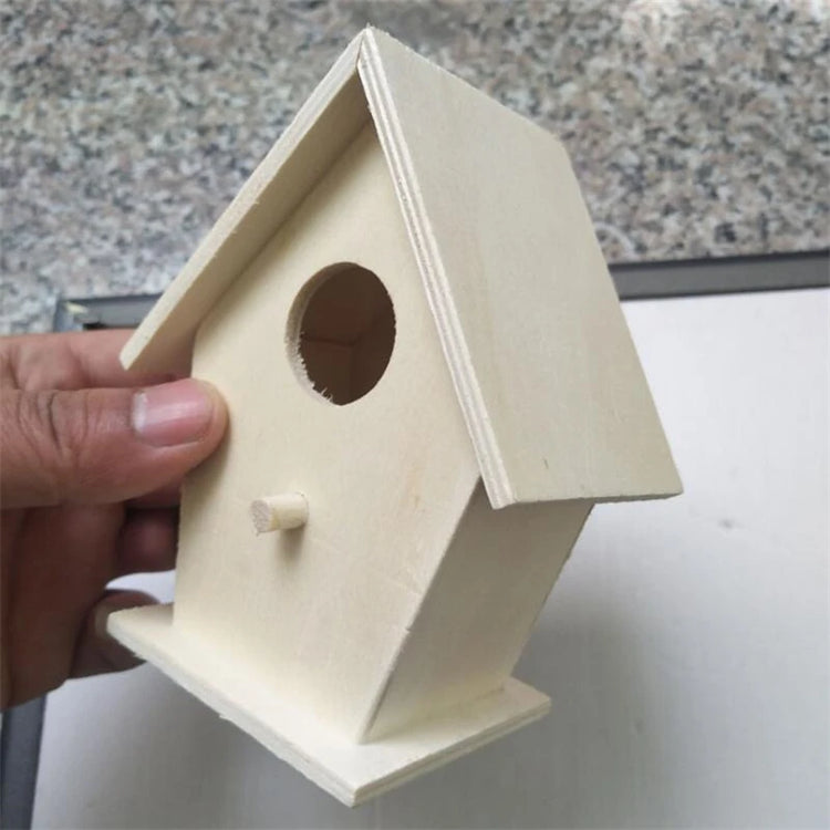 Wooden Mini Birdhouse | Hanging Outdoor Nest Box for Small Birds | Garden Yard Bird Cage Décor – 3 Size Options