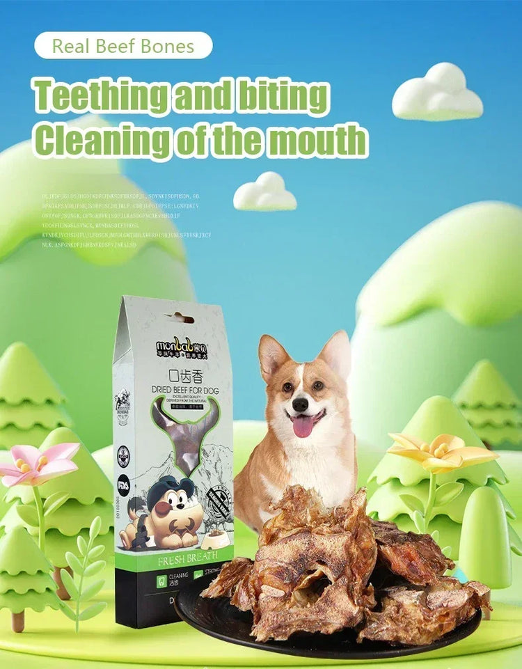 Beef Ribs Dog Treats – Natural, High-Protein Chews for Oral Health & Daily Training (50g)