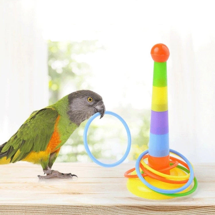 Bird Toys | 4 Types Parrot Toy Set | Include Basketball Toy / Skateboard / Stacking Toy / Metal Trolley Toy - Ball Bouncer Toy 29EF