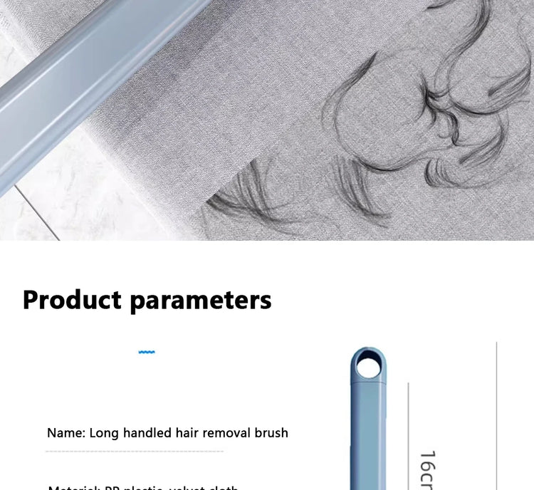 Multifunctional Pet Hair Remover Brush | Long Handle Fur Cleaner for Carpet, Sofa & Clothes | Manual Cat/Dog Hair Cleaning Tool