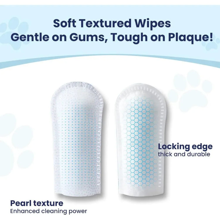 Cat Ear Wipes | Pet Ear & Eye Cleaning Finger Wipes | Remove Wax & Odor | 50 Wipes for Dogs/Cats