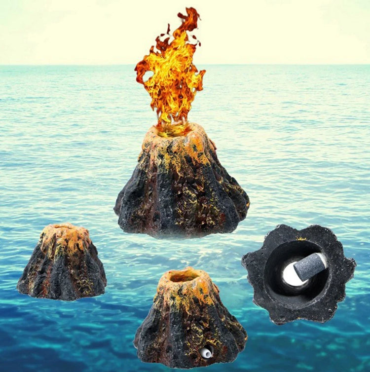Fish Tanks Landscaping Simulation Volcano Aquarium Accessories Rockery Ornaments Aeration Pump Bubble Stone Oxygenation Tube