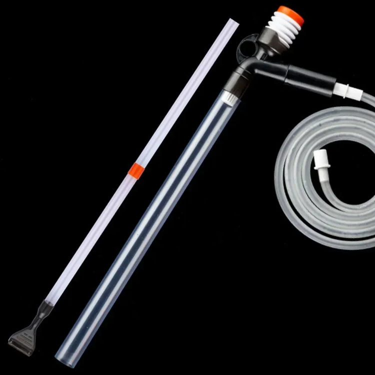 Press-Type Aquarium Water Change Pump with Gravel Cleaner & Glass Scraper