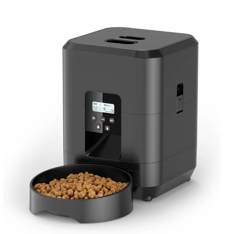 Smart Pet Feeder | Automatic Cat Dog Food Dispenser | Timed Portion Control | 2L Slow Feeder Bowl | LCD Display | Battery Operated | Pet Feeding Machine
