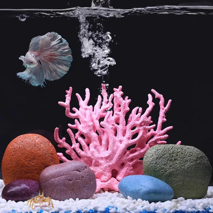 Aquarium Coral Simulation Decoration – Realistic Resin Fish Tank Plant, Multi-Color Landscape Accessory