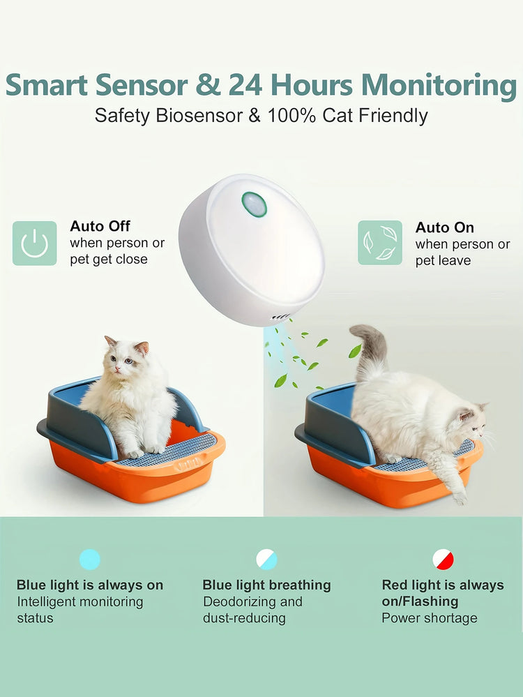 Pet Odor Eliminator | Cat Litter Deodorizer | Air Purifier For Dogs And Cats | Odor Removal For Fresh Air | Household Electric Air