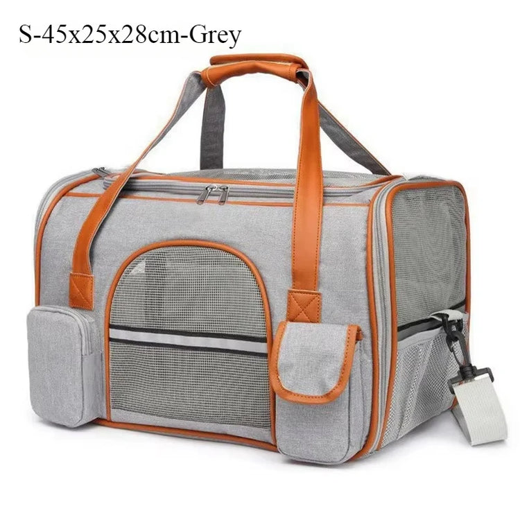 Crossbody Dog Bag – Pet Backpack | Multipurpose Solid Color Shoulder Carrier - Cats/Dogs | Breathable, Portable & Travel-Friendly