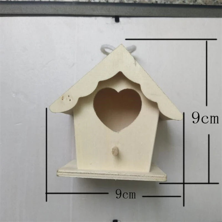 Wooden Mini Birdhouse | Hanging Outdoor Nest Box for Small Birds | Garden Yard Bird Cage Décor – 3 Size Options
