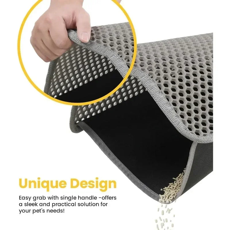 Cat Litter Mat | Garbage Collection Mat | Anti Key Mat | Honeycomb Double-Layer Design | Waterproof | Anti Urine | Anti Slip