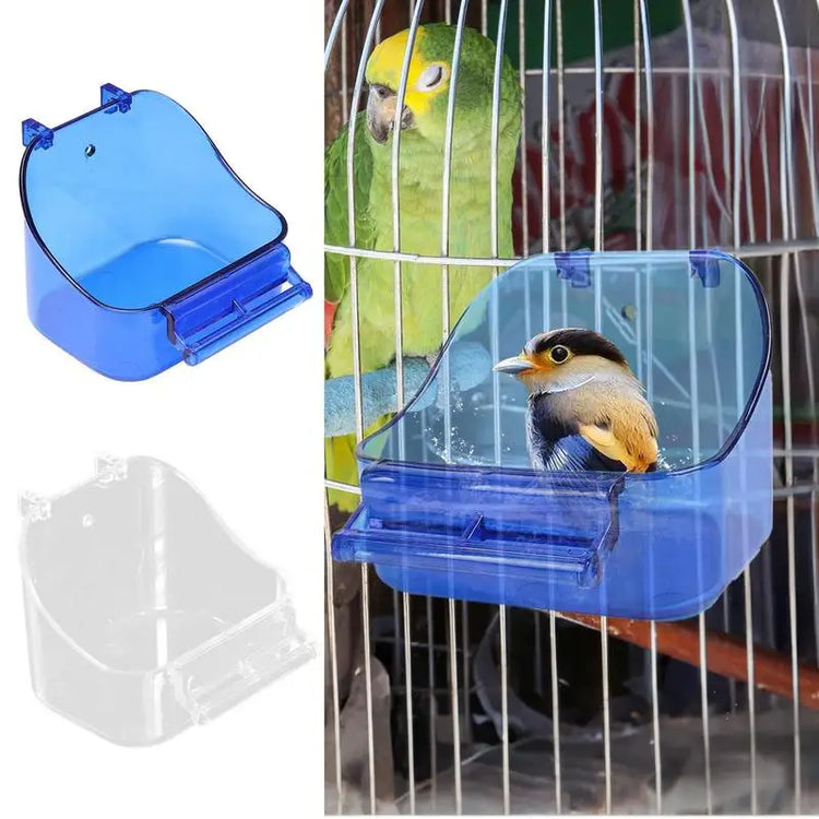 Bird Bath for Cage Parrot Bathing Tub Bird Cage Bath Bird Bathtub Pool Convenient Thick Sturdy for Cockatiel Parrots Small Birds