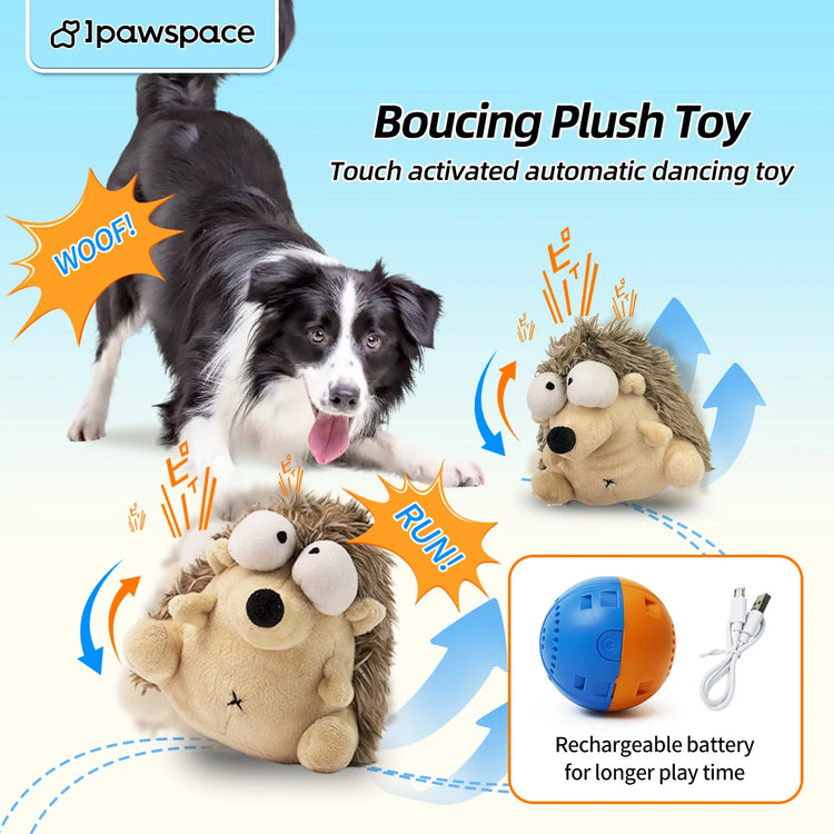 Interactive Plush Dog Toy – Dancing Ball for Small Dogs