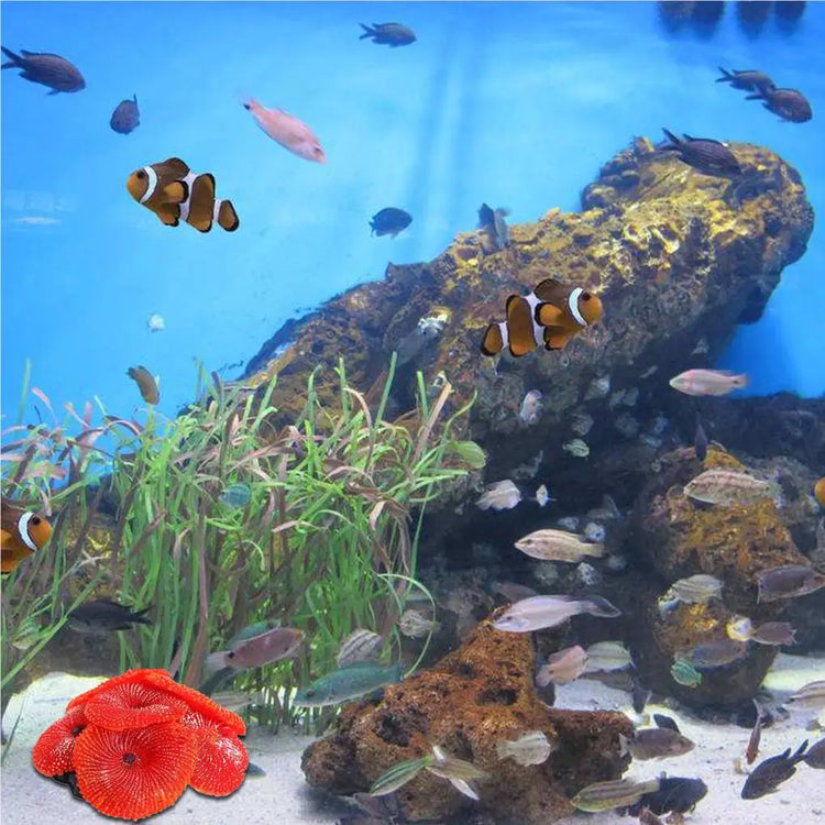 Aquarium Artificial Coral Ornament – Vivid Soft Silicone Simulation Coral Decoration for Fish Tank