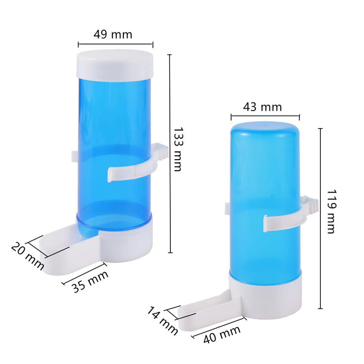 Bird Water Feeder Bottle | Hanging Cage Drinker for Parrots, Pigeons & Parakeets | No-Spill Auto Fountain Cup for Pet Birds