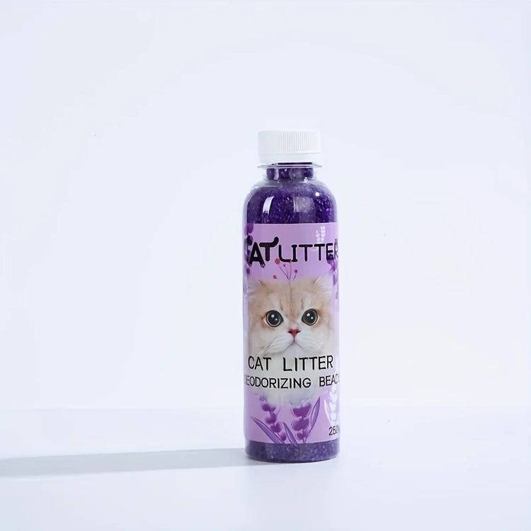 A Bottle of Cat Litter Deodorizing Beads | Cat Litter Freshener | Pet Odor Neutralizing Scented Additives | Odor Control for Litter Box