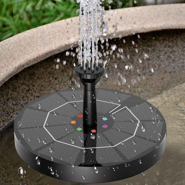 2.2W Solar Bird Bath Fountain | Floating Water Pump with LED Light & 6 Spray Nozzles for Birdbaths, Ponds, and Outdoor Water Features