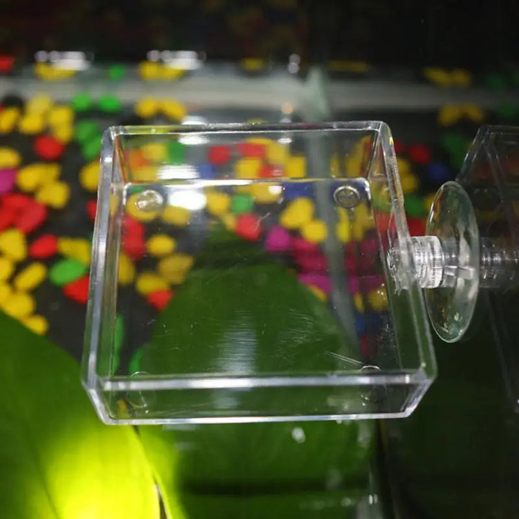Transparent Acrylic Shrimp Feeder with Suction Cup – Floating & Bottom Feeding Fish Tank Accessory