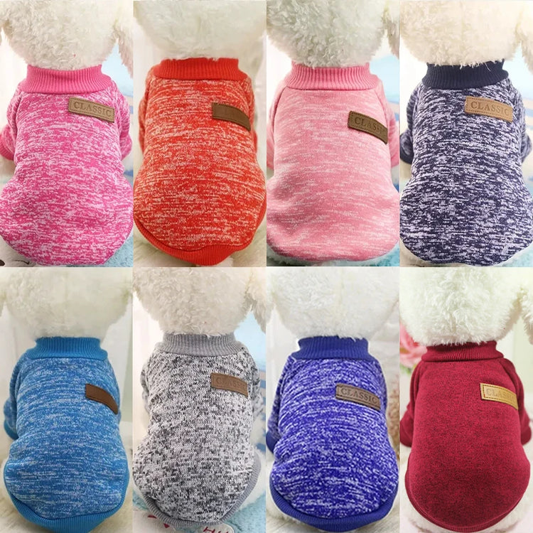 Small & Medium Dogs Clothes | Puppy Soft Sweater | Autumn & Winter Warm Pet Coat Sweatshirt