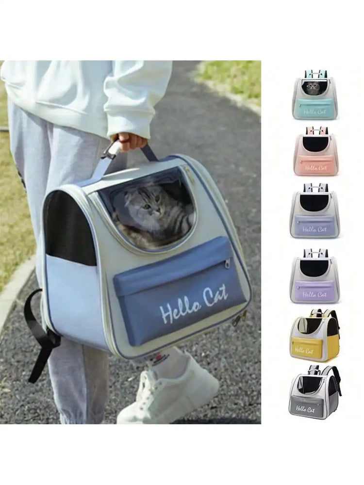 Cat Carrier Backpack for Outdoor Travel | Breathable Pet Bag for Cats/Small Dogs with Cushion