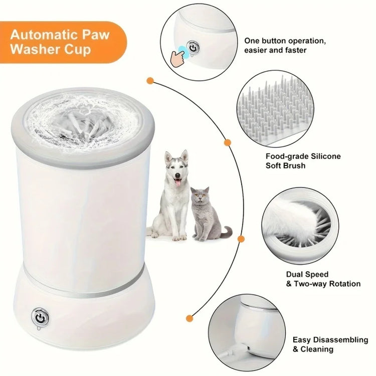 Electric Pet Paw Cleaner – Automatic Foot Washer for Dogs & Cats