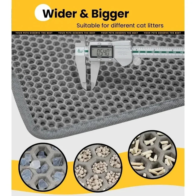 Cat Litter Mat | Garbage Collection Mat | Anti Key Mat | Honeycomb Double-Layer Design | Waterproof | Anti Urine | Anti Slip