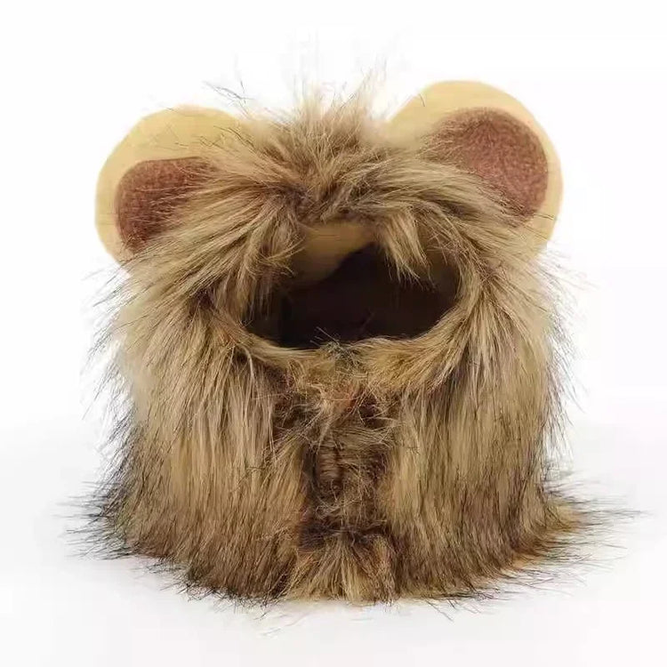 Cute Lion Mane Wig Hat for Cats/Small Dogs | Funny Pet Costume For Halloween, Christmas & Parties