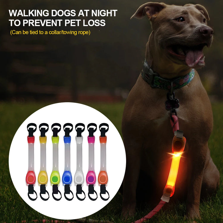 LED Safety Light Strip for Dogs – Waterproof, Flashing, Anti-Lost Light for Harness or Leash